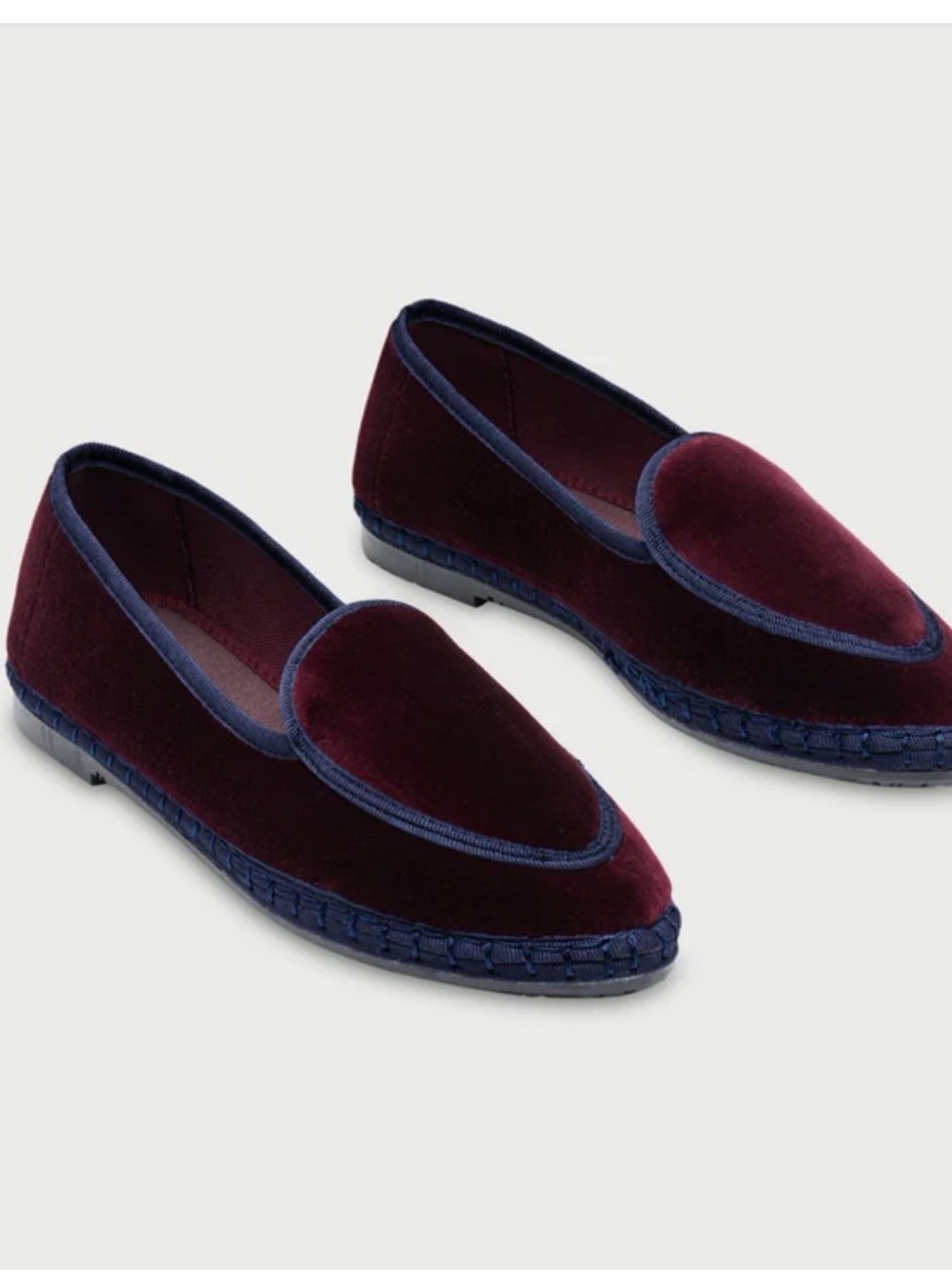 Flabelus Pinocchio Velvet Belgian Loafers Aubergine EU 40 NIB Handmade Spain